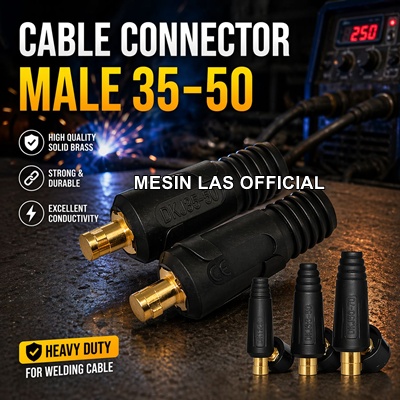 Harga Kabel Konektor Male 35-50 Multipro Socket Mesin Las 35-50 Kualitas Terbaik