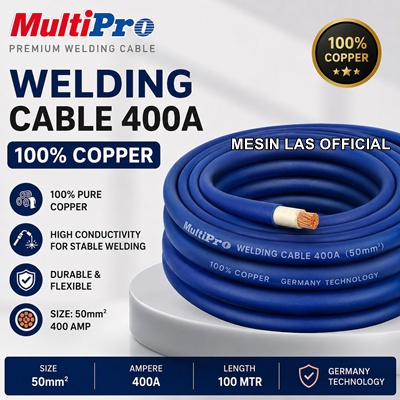 Harga Kabel Las 50mm MultiPro Full Tembaga Copper Original Heavy Duty Tahan Panas