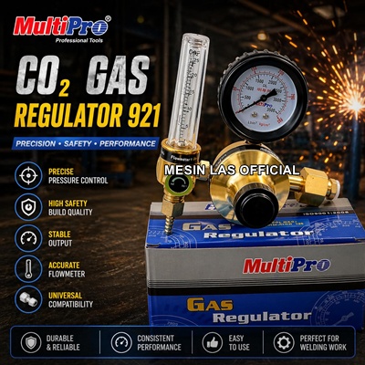Jual CO2 Gas Regulator 921 Multipro Presisi Tinggi untuk Gas CO2 For Welding MIG MAG