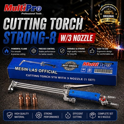 Jual Cutting Torch Strong 8 Multipro Original Torch Potong Gas Heavy Duty