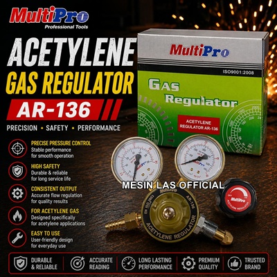Jual Multipro Acetylene Regulator AR-136 Original Harga Terbaik