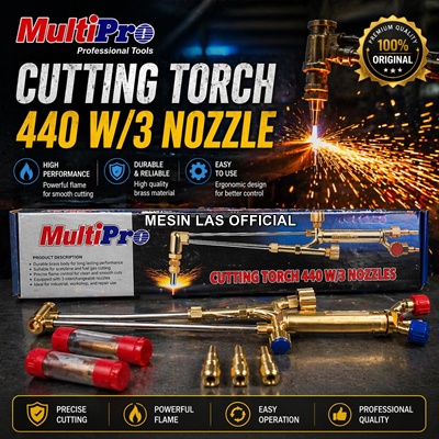 Jual Multipro Cutting Torch 440 dengan 3 Nozzle Berkualitas Untuk Las dan Potong Besi