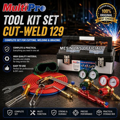 Jual MultiPro Tool Kit Set Cut-Weld 129 Paket Lengkap Alat Las dan Potong Serbaguna