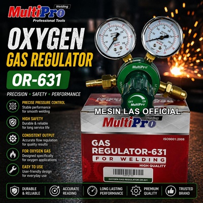 Jual Oxygen Gas Regulator OR-631 Multipro Original Untuk Las Oksigen