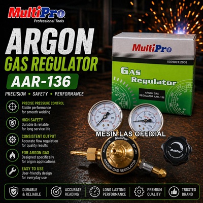 Jual Regulator Argon AAR-136 Multipro Original untuk Las TIG Berkualitas