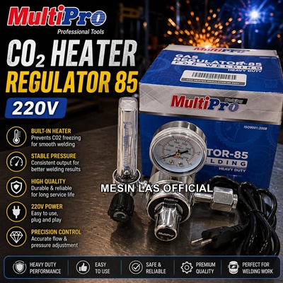 Jual Regulator CO2 Heater 220V Multipro Regulator-85 220V Original Untuk Mesin Las MIG MAG