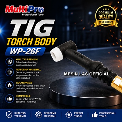 Jual TIG Torch Body WP 26F Multipro Original Sparepart Torch Las TIG WP26